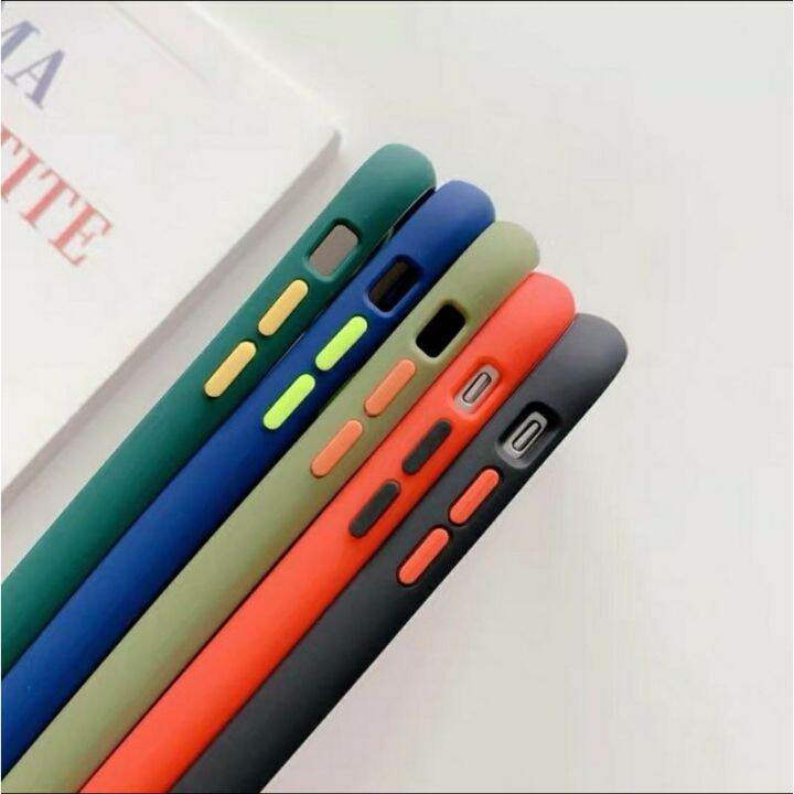 b1เคสขอบสีหลังขุ่น-กันกล้อง-เคสด้าน-oppoรุ่นใหม่-oppo-a94-f5-f7-a16-reno-6-6z-reno-5-a15-a15sเคสกันกระแทก-พร้อมส่งจากไทย