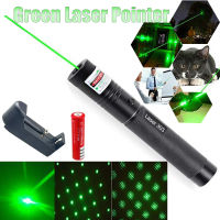 《ข้อเสนอพิเศษวันนี้》 ใหม่! รวมแบตเตอรี่และอุปกรณ์ชาร์จแล้วGL-10 Premium Quality, FGE Green Laser Pointer, Very High Power, 5 km Laser beam range, model 303 Set pack.