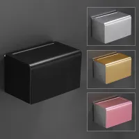 Toilet Tissue Box Waterproof Paper Extraction Box Stainless Steel Toilet Paper Toilet Paper Roll Holder Toilet Punch-Free Tissue