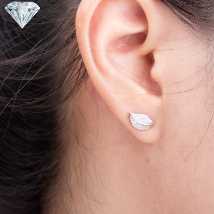 malai-gems-ต่างหูเพชร-เงินแท้-silver-925-เพชรสวิส-cz-เคลือบทองคำขาว-รุ่น-075-1ea82081-แถมกล่อง-ต่างหูcz-ต่างหูเงินแท้