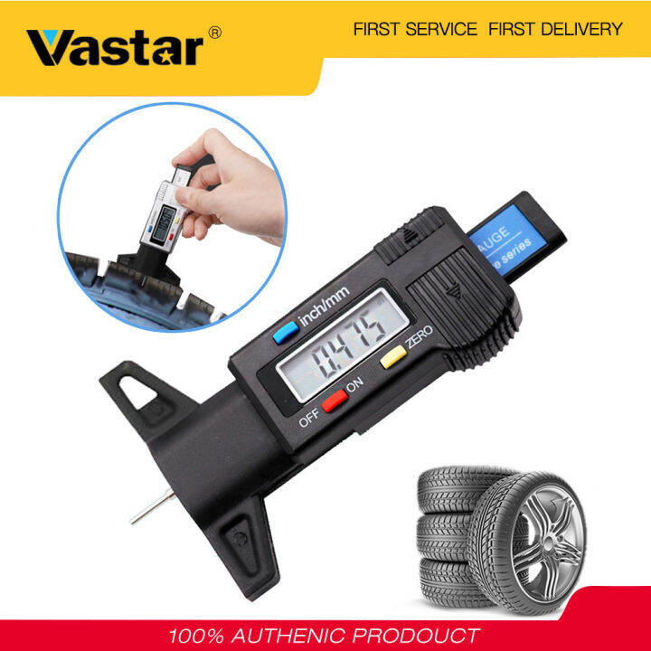 Vastar Car Digital Tyre Tire Tread Depth Gauge Meter Measurer Tool