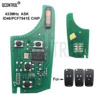 Qcontrol แผงวงจรไฟฟ้ากุญแจรีโมตควบคุมรถยนต์สำหรับ Opel/vauxhall 433Mhz For Astra J Corsa E Insignia Zafira C