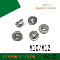 M10 M12 316สแตนเลสหน้าแปลนอ่อนนุช, ล็อค HEX หน้าแปลนอ่อนนุชฮาร์ดแวร์ป้องกันการลื่นไถลอ่อนนุช