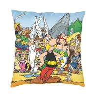 Fashion Anime Asterix And Obelix Throw Pillow Case 60x60cm for Sofa Getafix Cushion Cover Car Pillowcover Double sided Printing