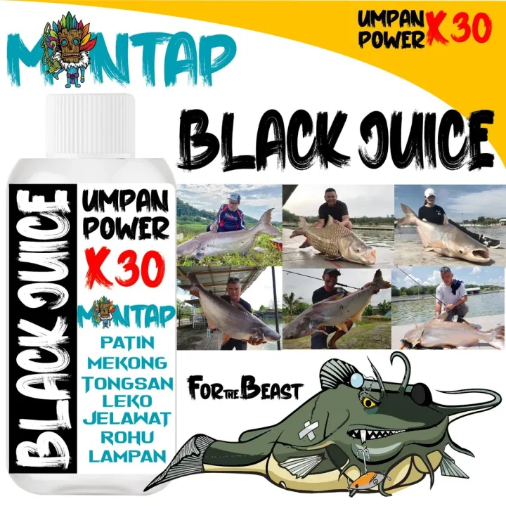 CXC shop MANTAPBAIT BLACK JUICE 100ML UMPAN POWER X 30 / FISHING BAIT