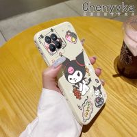 เคส Chenyyyka สำหรับ Realme 8 4G Realme 8 Pro ลายการ์ตูนแฮปปี้คุโรมิเคสโทรศัพท์ดีไซน์ใหม่บางสร้างสรรค์ป้องกันขอบสี่เหลี่ยมเคสนิ่มเคสปลอกซิลิโคนกันกระแทก