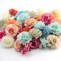 【CC】 30Pcs 6CM High-quality Silk Artificial Flowers Weddings Decoration Garden Furnishings Crafts Fake flowerTH