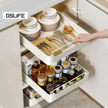 Type A Alpha Under-Sink Metal Storage Organizer Rack/Stand with Pull-Out  Basket Drawers