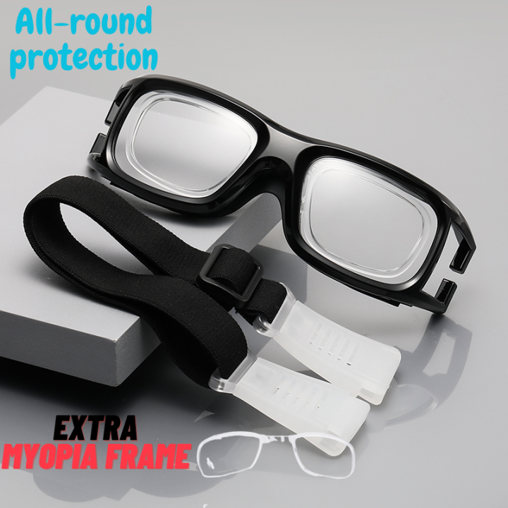 Sports Goggles for Basketball with Grade Frame Basketball Glasses Strap
