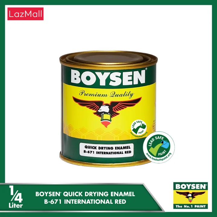 BOYSEN Quick Drying Enamel International Red B671-1/4L | Lazada PH