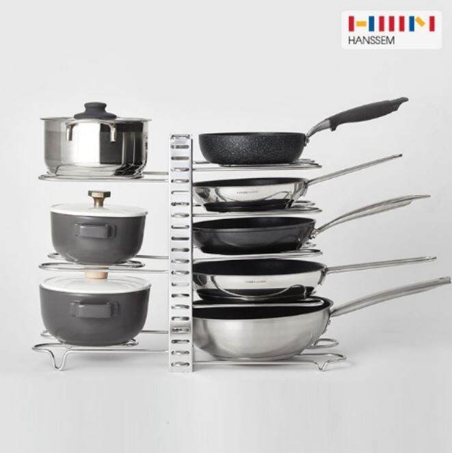 Hanssem SOK All Stainless Frying Pan Organizer Lazada.co.th