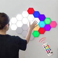 Fancy Wall Lights Living Room Touch Sensitive Magnetic LED Splicing Hex Light Modular Quantum Lamp DIY Decor Wall Sconces Decor