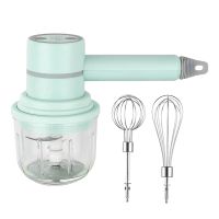 2 in 1 Electric Hand Mixer Blender Garlic Chopper Portable Egg Beater USB Charging Household Electric Handheld Whisk