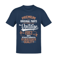 Mens Cotton Stretch T-Shirts Mens Tee Vintage 1983 Original Parts Funny 40th Birthday in 2023 T Shirt Gift Idea Forty