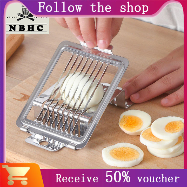 Egg Slicer Heavy Duty Egg Cutter Slicer 2 in 1 Stainless Steel