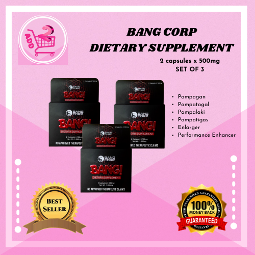 BEST SELLING SET OF 3 BANG CORP BANG CAPSULES / 2 CAPSULES x 500 MG