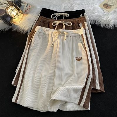2023 Summer Casual Shorts For Men American Retro Loose Straight Short Pants Fashion Strip Contrasting Color gym shorts