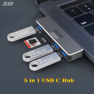 Hub Đa Năng 5 Trong 1 Bằng Hợp Kim Nhôm JDB Với Đầu Đọc Thẻ SD TF Cổng USB thumbnail