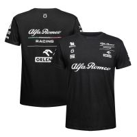 The new 2021 alfa romeo f1 team black suit mens auto workers summer wear short sleeve T-shirt