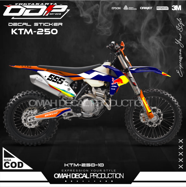 DECAL KTM 250 HONDA DEKAL STIKER KTM 250 DEKAL KUALITAS TERBAIK BANYAK