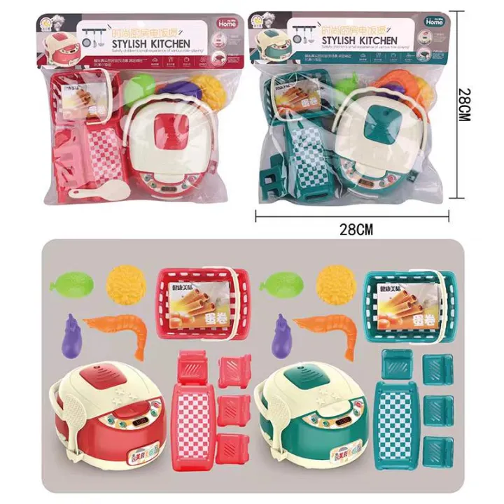 Children’s play kitchen utensils rice cooker girl role play kitchen