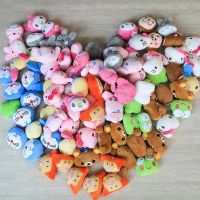 10/50Pcs Cartoon Plush Dolls Cute Mini Animal Stuffed Toy Keychain Pendant Rabbit Bear Plush Toy Pendant For Girl Gift Wholesale