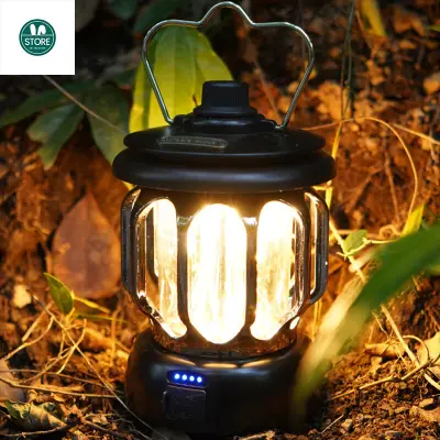 Lantern Camping Searchlight Flashlight USB Rechargeable Household 3 Modes Dimmable Torch Outdoor Portable Hanging Lamp