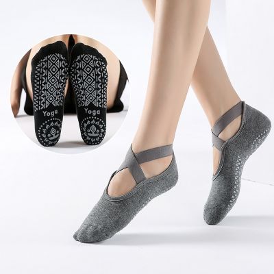 รองเท้าถุงเท้าโยคะแบนเดจสำหรับผู้หญิง,รองเท้าผ้าคอตตอนเต้นบัลเลต์ผ้ากันลื่นถุงเท้ากีฬาใส่ออกกำลังกาย