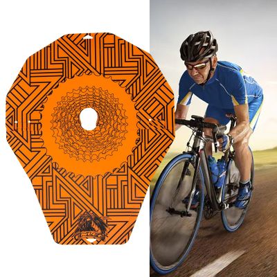 การออกแบบที่ไม่ซ้ำกันจักรยานล้างปกวัสดุพลาสติกจักรยานภูเขาดิสก์เบรกปกทนทาน PP สีส้มล้อดิสก์เบรกปก