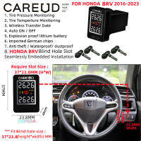 CAREUD U912-TJ รถ TPMS ภายใน Car ระบบการตรวจสอบแรงดันยางรถยนต์ Car รถ TPMS สำหรับ Honda BRV 2015-2022รูบอดขนาดสล็อตต้องมีขนาดเล็ก37*23.8มม. (สูง * กว้าง)