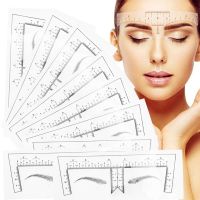 10/30/50pcs Disposable Tattoo Eyebrow Ruler Sticker with Brow Shape Eyebrow Ruler for Permanent Makeup Tools Supplies