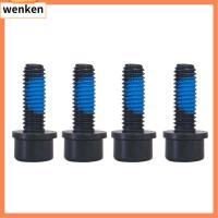 WENKEN 4PCS M6 18 สกรูดิสก์เบรก สีฟ้าสีฟ้า สีดำสีดำ แคลมป์สกรู เปลี่ยนแทนได้ สกรูที่เข้ากันได้ จักรยานสำหรับขี่จักรยาน