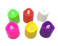 เทียนไฟ LED วิ่งสลับ 7 สี สเต็ปสลับกระพริบสลับสีไปมา จำนวน 1 ชิ้น แถมฟรีถ่านกระดุม3 ก้อน