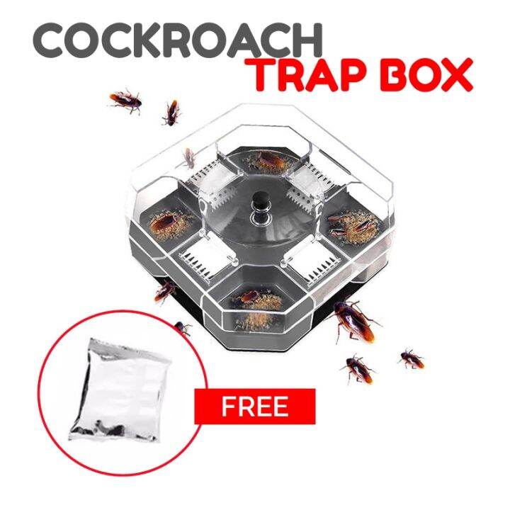 Reuseable Cockroach Trap Box Non Toxic Bait Box Insert Killer Effective