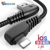 [Fast]JC B-BOX Proสายสำหรับ iPhone USB 90องศา,13 12 11 Pro Max X 8 7 Plus เคลื่อนที่ชาร์จแบบเร็วที่ชาร์จแบตเตอรี่โทรศัพท์3M 2M