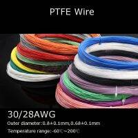 1M 30/28 AWG PTFE Wire FEP Plastic Insulate High Temperature Electron Cable 300V For DIY Headphone Cable Wires Leads Adapters