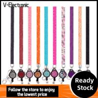 V-ELECTRONIC ธรรมดาธรรมดา บัตรประชาชน ID หลายสี แบบพกพาได้ สำหรับกุญแจ สายคล้องโทรศัพท์ พวงกุญแจรูปกุญแจ เชือกเส้นเล็ก สายคล้องพับเก็บได้