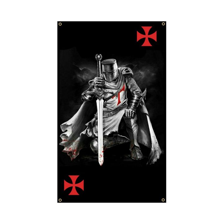 แบนเนอร์ธงอัศวิน Templar 90X150ซม. 3x 5ฟุต