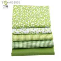 ∈■♝ Shuanshuo Fresh Green Group Fat Quarter Patchwork Cloth Sewing Different Sizes 100 Cotton Meter Fabric 40x50CM 5PCS/LOT