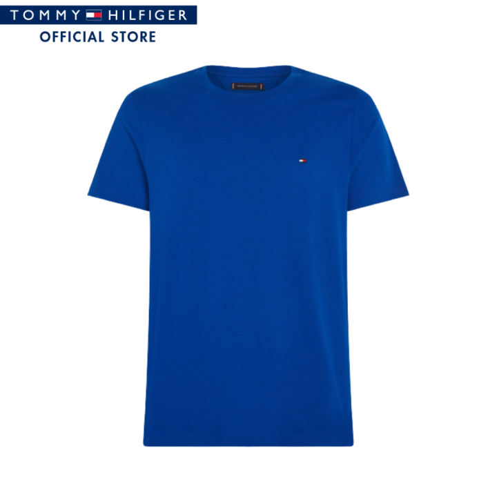 tommy-hilfiger-เสื้อยืดผู้ชาย-รุ่น-mw0mw10839-c66-สีน้ำเงิน