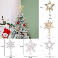 (Worry free)  Merry Christmas Tree Decorations Christmas Tree Top Plastic Five Pointed Star Ornaments Navidad New Year Home Decor