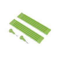 4 Lines 28 Cells Braille Slate Braille Writing Slate Plastic Braille Slate Kit, Green (2)