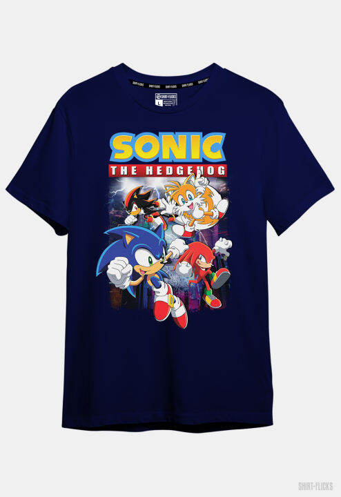 Shirtflicks Sonic the Hedgehog Shirt Printed Premium Cotton DTG Print ...