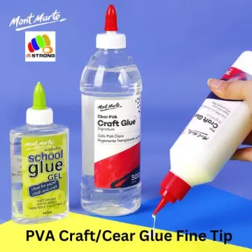 Mont Marte PVA Glue Craft Glue, Fine Tip 250g-3 Pack