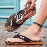 Flip-flops for men summer 2023 new trendy outdoor flip-flops beach sandals sports non-slip anti-odor large size slippers 【JYUE】