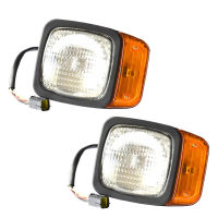 2Pcs Front Forklift Lights 12V Forklift Lamp Turn Signal Halogen Headlight Truck Work Light Lighting