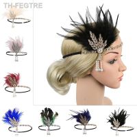 【hot】۩♦◈  Mulheres Hairband Headpiece Pena Flapper Headband Headdress Traje Partido Rhinestone Cabelo Acessórios