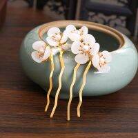 Forseven ใหม่ R จีน hairpins ผู้หญิง Hanfu ชุดคอสเพลย์ floarls ส้อมผม sticks คลิปเจ้าสาวงานแต่งงานเครื่องประดับ...