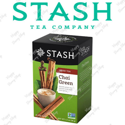 ชา STASH Chai Green Tea ชาเขียวชัย 20 tea bags ชารสแปลกใหม่ นำเข้าจากประเทศอเมริกา พร้อมส่ง