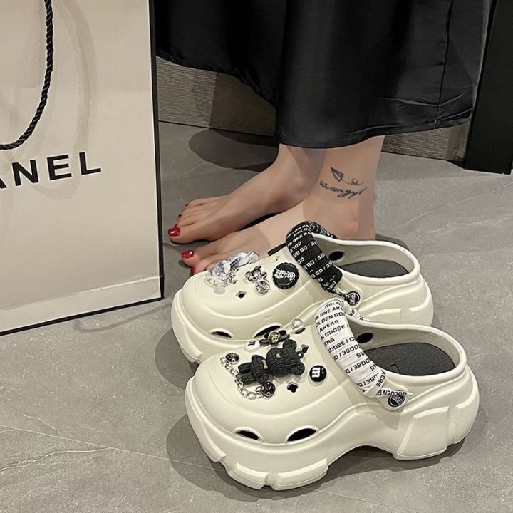 hot-sale-thick-soled-hole-shoes-womens-outer-sandals-size-nurses-non-slip-stepping-on-shit-feeling-baotou-and-slippers-women-summer